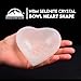 Himalayan Glow Natural Selenite Bowl Heart Shape Selenite Crystal - 10 cm for Reiki Healing Meditation & Decoration, Idle for Gift, Home, Office, White