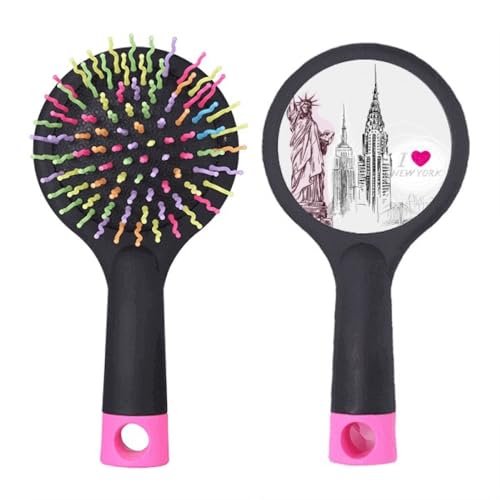 Brosse à cheveux démêlante coussin d'air I Love New York pour routine salon