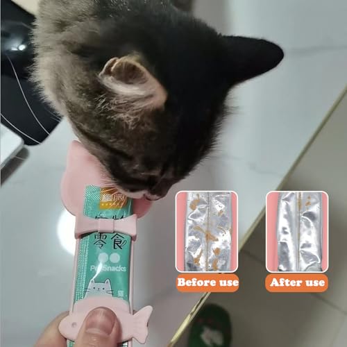 Cuchara para lamer snacks de gatos y tapas de silicona para la cocina 6