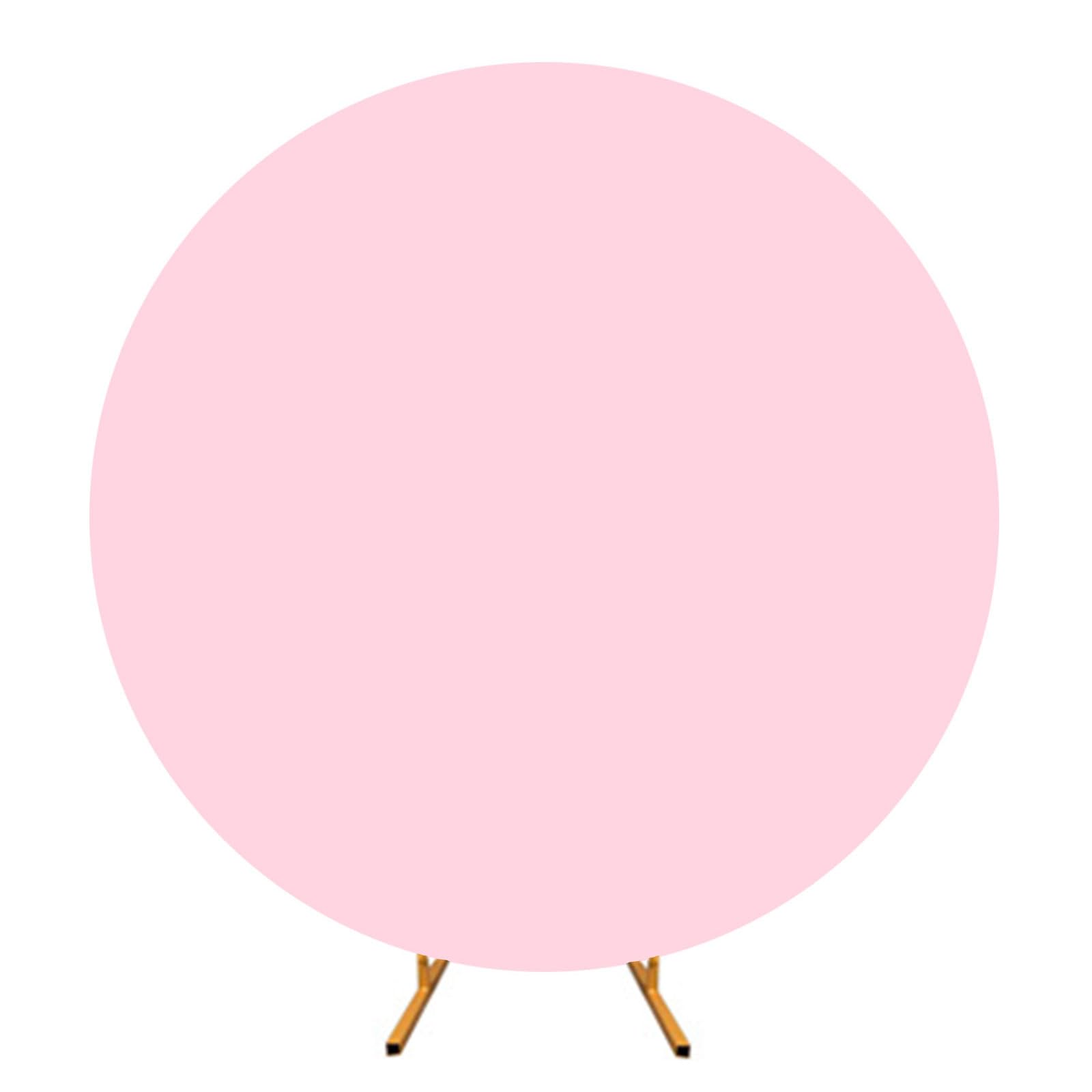 Elnwnnkc Round Backdrop Covers Photography Studio Background Balloon Stand Covers for Birthday and Ceremony Celebration White