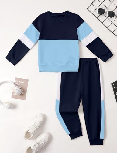 Image of Toddler Boy Clothes Long Sleeve Hoodie Sweatsuits Tops and Pants 2Pcs Boys Fall Winter Outfits Set