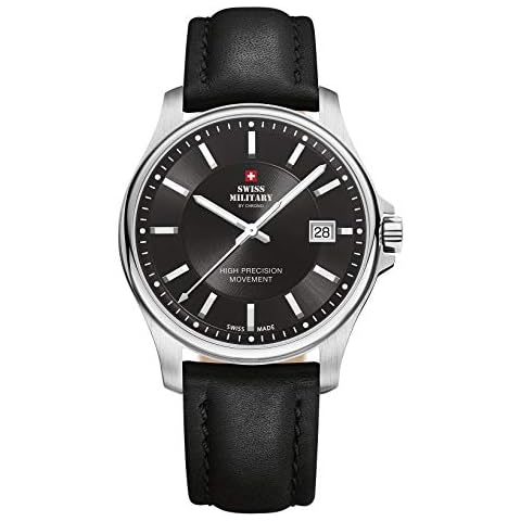 Swiss Military by Chrono Men's Quartz Watch with Analogue Display and Leather Strap SM30200.10 Cover