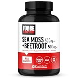 Force Factor Irish Sea Moss + Beet Root Supplement to Support Immunity, Circulation, Natural Energy, Heart Health, with Antioxidants, Non-GMO, Vegan-Friendly, Soy-Free, 120 Vegetable Capsules