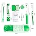 Wenge Portable Orthodontic Oral Care Kit - 2Pack - Travel Kit for Patients, Interdental Brushing Wax Floss Toothbrush Cleaning (Red_Green)