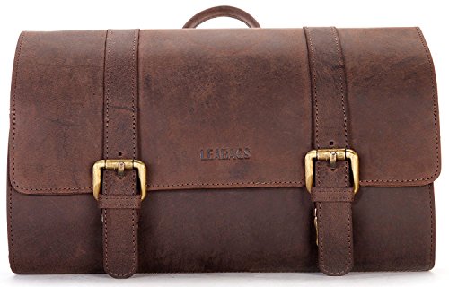 LEABAGS Palm Mountain Borsa da toilette in vera