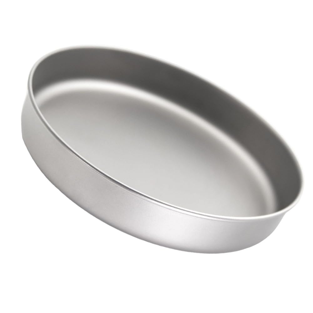 Poêle à frire en titane pur de 207 mm ultralégère anti-rouille pour la cuisine de randonnée sauvage