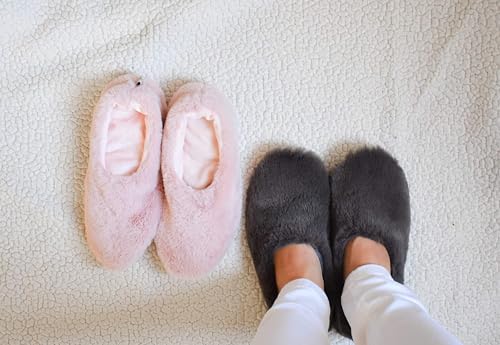 ballerina style cozy house slippers for women with refreshing insoles filled with all-natural lavender and flax seeds for a cooling aromatherapeutic effect. 6