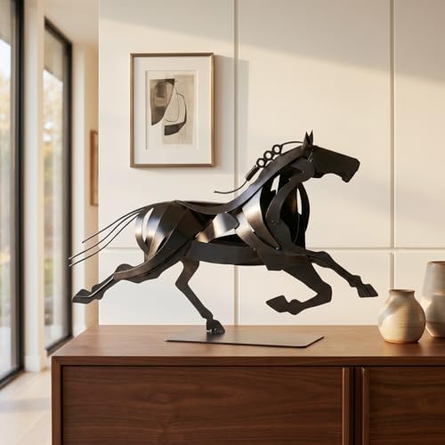 Estatua de Caballo de Metal Pintada a Mano miniatura 6