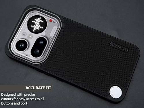 Image of NIUKIN Super Frosted Shield Pro Soft Back Case for Nothing Phone 4a Pro 5G | Camera Ring | Shockproof Scratchproof Cover | Black