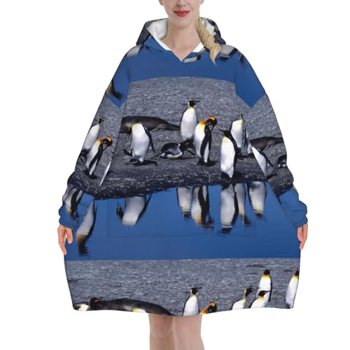 Sweat à capuche plaid flanelle Penguin pour ne plus jamais avoir froid chez soi