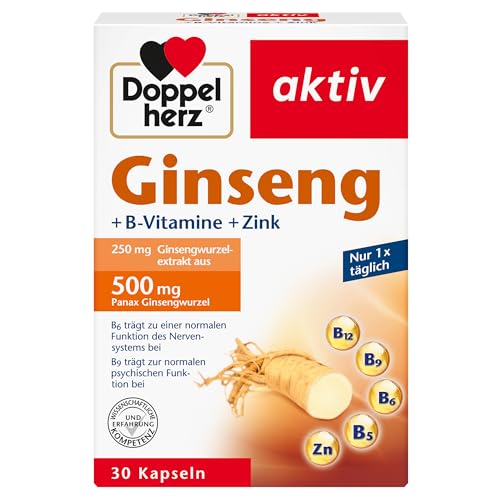 Doppelherz Ginseng + B-Vitamine + Zink - Vitamin B6 + B12 als Beitrag zur Verringerung von...