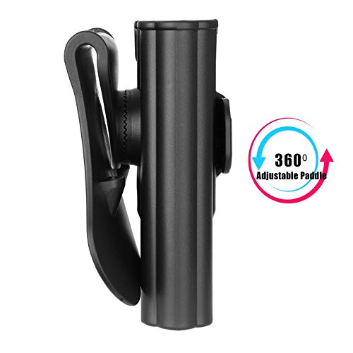 Left Handed Gun Holster For Glock 19/23/32 Gen 1/2/3/4, Glock 19X, Paddle Holster Owb, 360° Adjustable Tactical G19 Holster, Trigger Release, Open Carry Holster #TOP3