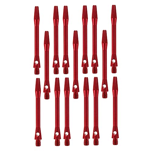 Yardwe Professional Shafts Flights 15pcs Set Red Lightweight Shafts for Outdoor Games