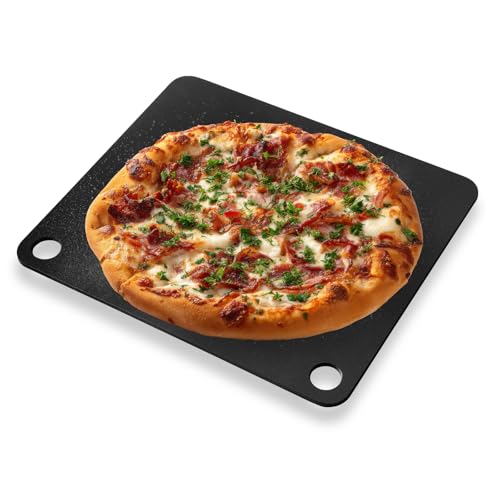 Baking Steel for Oven & Grill, Pizza Steel, 13x13” Pizza Baking Pan for Artisan Pizza, Multi-Purpose Baking Tool for Home Cooks & Pizza Lovers, Fast Heating(.25' Thick)