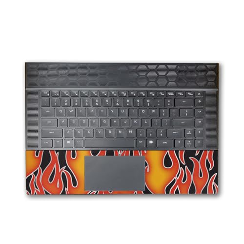Image of Laptop Skin Compatible with Alienware X16 R2 (2024) - Hot Flames - Premium 3M Vinyl Protective Wrap Decal Cover - Easy to Apply | Crafted in The USA by MightySkins