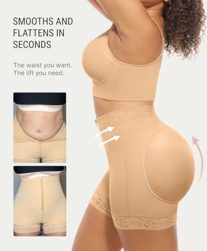 Image of FeelinGirl Tummy Control Shapewear Butt Lifting Faja Shorts Body Shaper