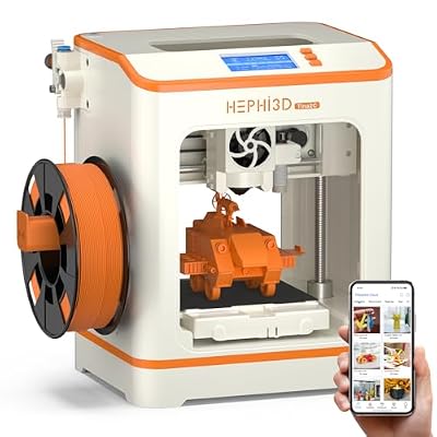 HEPHi3D TINA2C 3D Printer with WiFi Cloud Print, Fully Assembled Mini 3D Printer for Beginners and Kids, Auto Leveling, 2500+ Models APP Control 3D Printers Fully Open Source for Home, School, Office