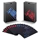 Zidwzidwei Spielkarten 2 Kartendecks in Schwarz, Wasserdichtes PVC