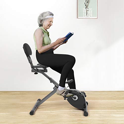 Ultrasport Senioren Recumbent Home Trainer, ligfiets hometrainer met lage instaphoogte, acht weerstandsniveaus, trainingscomputer, gecertificeerd volgens GS, CE en EN957, comfortabele vulling - Afbeelding 7
