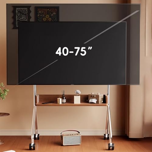 Soporte móvil para TV de 40-75 pulgadas con ruedas y estante miniatura 3