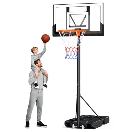 Yohood Basketball Hoop Outdoor 10FT with Shatterproof 40 Inch Backboard, Portable Basketball Hoop Goal System for Kids/Youth/Adults in Backyard/Driveway/Indoor