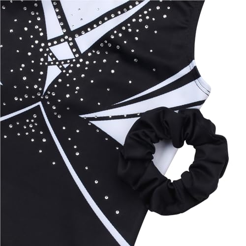 Image of MODAFANS Leotards for Girls Gymnastics with Shorts Dance unitards Tumbling Biketards with Hair Scrunchie for3-13T