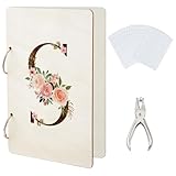 Dimensiones: las cubiertas de los álbumes de los custodios de las tarjetas son aproximadamente 24 x 16 cm / 9,4 x 6,3 pulgadas, fabricado en madera de 0,1 pulgadas de grosor. Tarjetero de madera con anillas con bisagras, diámetro interior de aproximadamente 1,5 pulgadas.