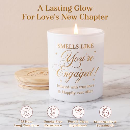 TEEZWONDER Engagement Gifts for Couples - Vanilla Lavender Candle 10 oz - Image 3
