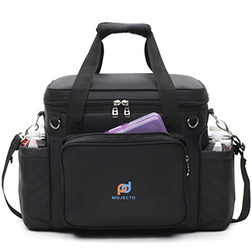 Mojecto Xx-Extra Large Tall Insulated Cooler Lunch Bag (Xx-14X12.5X9 In). 1680D Heavy-Duty Polyester, High Density Insulation, Heat-Sealed Liner, Durable Zipper, Multiple Pockets, Metal Buckle. #TOP3