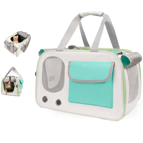 Cat Travel Carrier for Two, Portable Pet Carrier Bag, Pet Tr