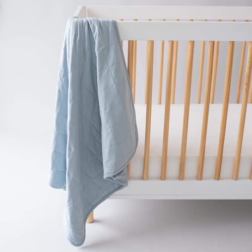 Image of KYTE BABY Baby Blanket in Fog 97% Rayon Made from Bamboo, 3% Spandex