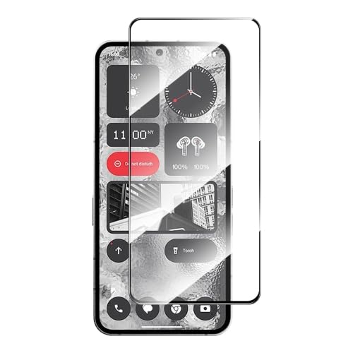 Image of Casodon Tempered Glass Screen Protector Guard for Nothing 2 /Nothing Phone 2 5G (Black) Full Screen Coverage with Easy Installation Kit