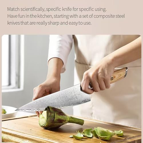 Set Cuchillos Cocina 6 Piezas Acero Inox Base miniatura 7