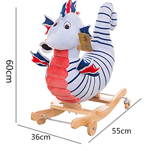 KIKIRon-Toys Schaukeltier Seahorse-Baby-Schaukelpferd-Kind-Fahrt auf Spielzeug-Baby-Schaukelpferd Stabiles Holz… – Bild 6