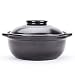 CCAN Casseruola in Argilla Pentola per stufati Casseruola in Ceramica - Pentola Multiuso Materiale Duro Resistente Facile da Pulire Padella Antiaderente capacità 1,15L_Black Happy Life