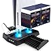 Produktbild GameHome Ladegeräte Kompatibel für PS5 Konsole, Multifunktions Ladestation Vertikale Stand Ladestation Kühler Lüfter Kompatibel für Playstation 5 Dual Game Controller mit LED Anzeige ( Nur Dock)