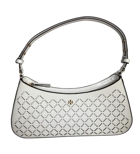 Tory Burch Women’s Emerson Perforated Shoulder Bag (Optic White)