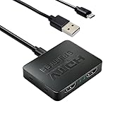 hdmi video output splitter HDMI splitter pour duplication facile – Ce hdmi splitter permet de dupliquer un signal HDMI d’une source unique vers deux écrans simultanément. Profitez d’une image et d’un son synchronisés sans perte, idéal pour le gaming, la maison ou les présentations.