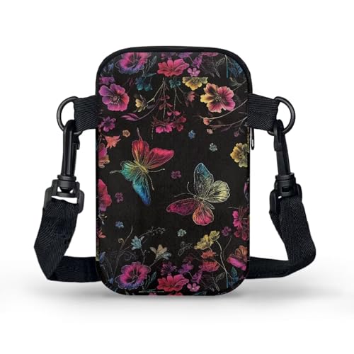 Image of Hawaiian Tribal Small Crossbody Bags for Women Cell Phone Bag Purse, Sea Turtle Zipper Sling Purses Shoulder Bag