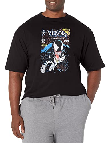 T-shirt Venom Marvel pour homme en coton noir confortable