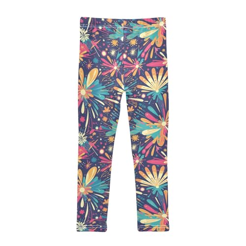 KLL Cute Cow Eating Grass Pattern Pattern Girls Legging Stretch High Waisted Lounge Pants Sports2