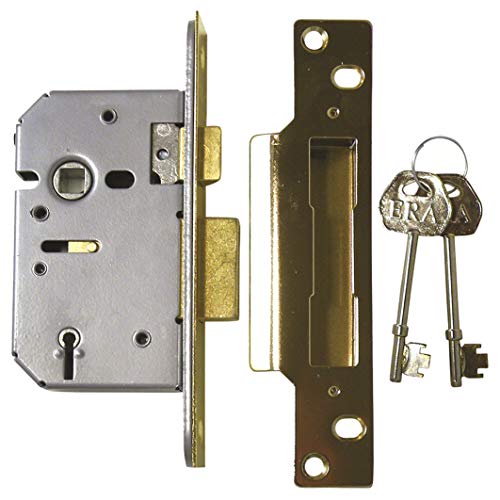ERA 202-31 Viscount 2.5-inch/ 64mm 5 Lever High Security Mortice Sashlock - Brass Effect, Gold