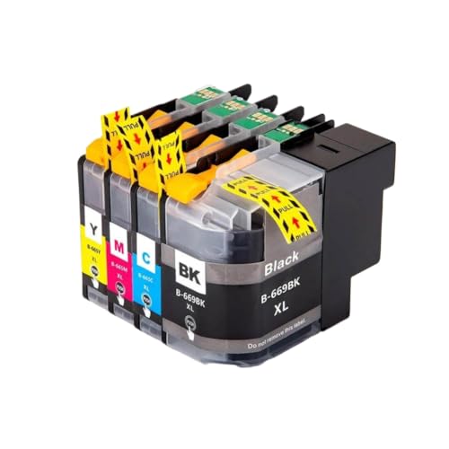 Cartouche d'encre LC665 LC669 pour Brother MFC-J2320, idéale pour rapports et dossiers de bureau