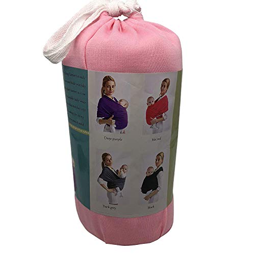 Tragetuch elastisch für Neugeborene und Kleinkinder, Babytragetuch Kindertragetuch Baby Bauchtrage Sling Tragetuch für Neugeborene Innerhalb 16 KG von VOARGE,rosa