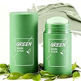 Lot de 2 Green Tea Mask Stick, Masque Visage Thé Vert Nettoyant en Profondeur, Masque Stick Thé Vert Anti Points Noirs et Contrôle du Sébum, Soin Purifiant Hydratant Portable Pour Usage Quotidien