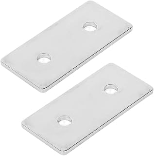 QANYEGN 20pcs Carbon Steel Flat Mending Repair Plates, Mending Repair Plate Bracket Connector for Furniture, Wood, Cabinet(2860)