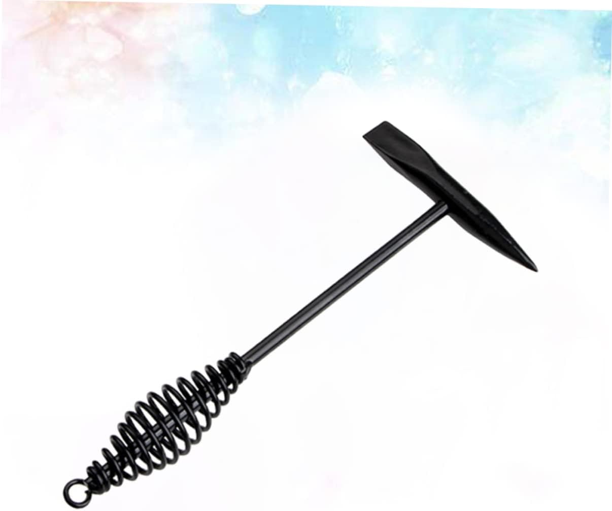 ORFOFE 300g Spring Handle Welder Hammer High Carbon Steel Slag Hammer Derusting Tool for Electrician Pipeline Maintenance
