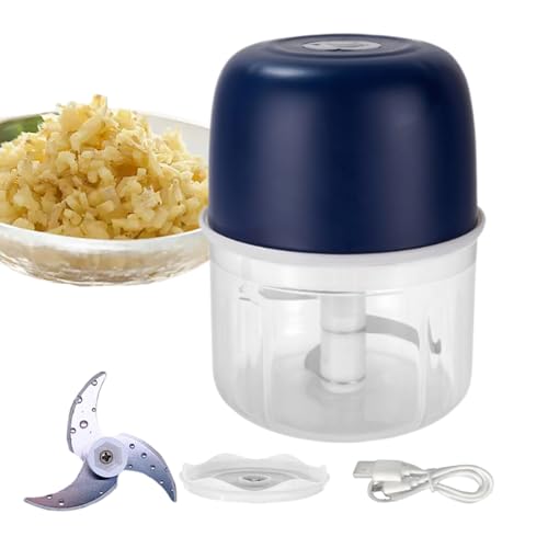 Picadora de Ajo Eléctrica | Mezcladora Recargable para Verduras y Preparaciones Culinarias,Automático Portátil Inalámbrico para Cebollas Jengibre Verduras Preparación Culinaria