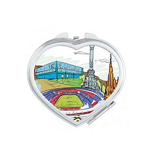 Miroir de poche compact double face pour retouches maquillage n'importe où
