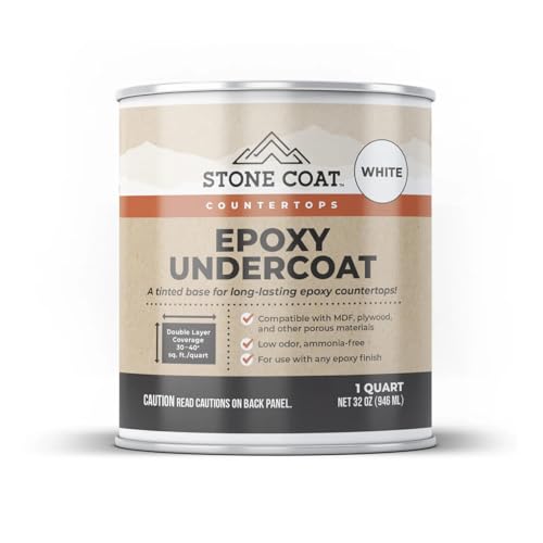 Image of Stone Coat Countertops Epoxy Undercoat White (1 Quart) for Bar Tops & More